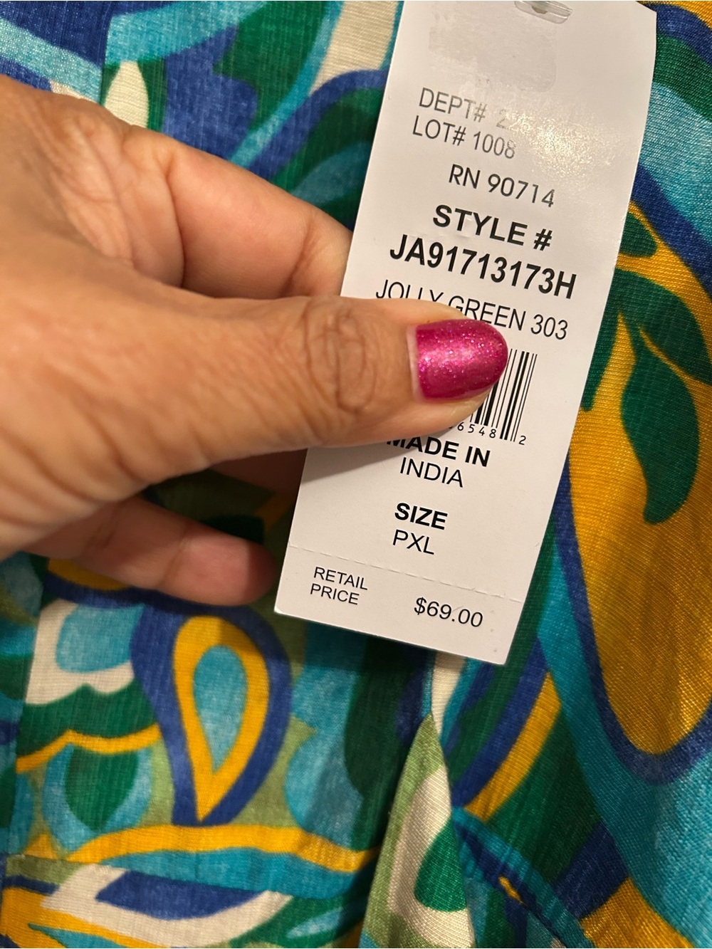 NWT MSK Petite Printed Tie-Waist Wide-Leg Jumpsuit - Picture 9 of 9